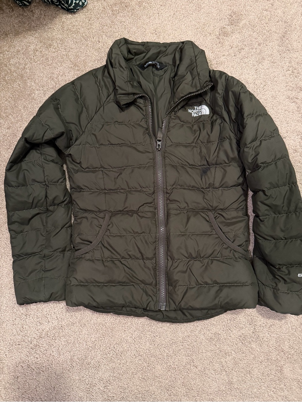 The North Face Girls Olive Green Insulated Jacket